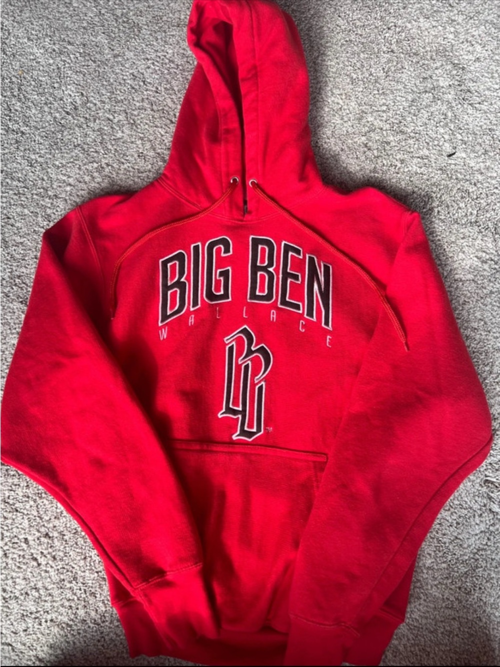 Big Ben Wallace Red Graphic Crewneck Hoodie